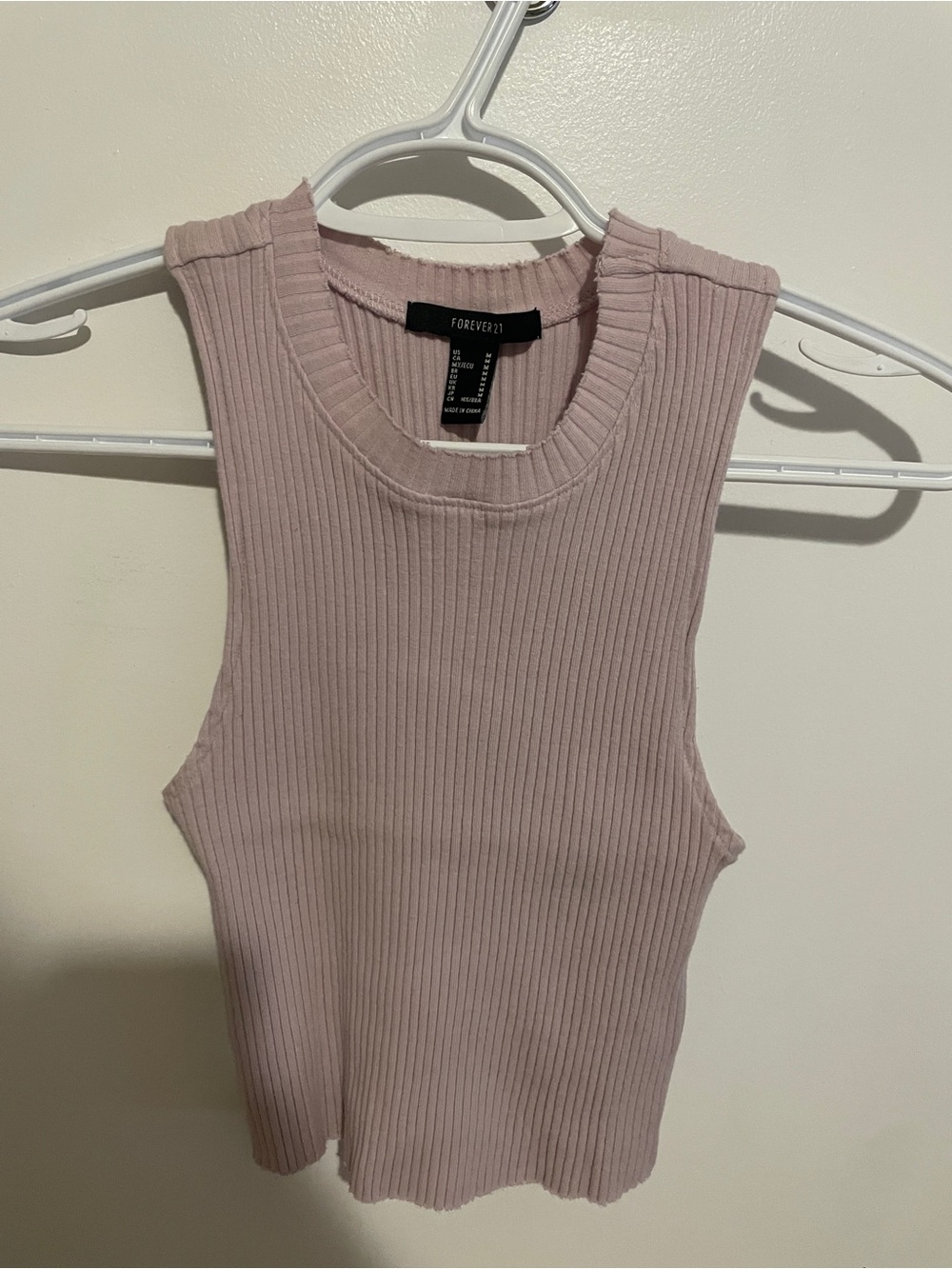 4/$20 Forever 21 Ribbed Mauve Pink Tank Top